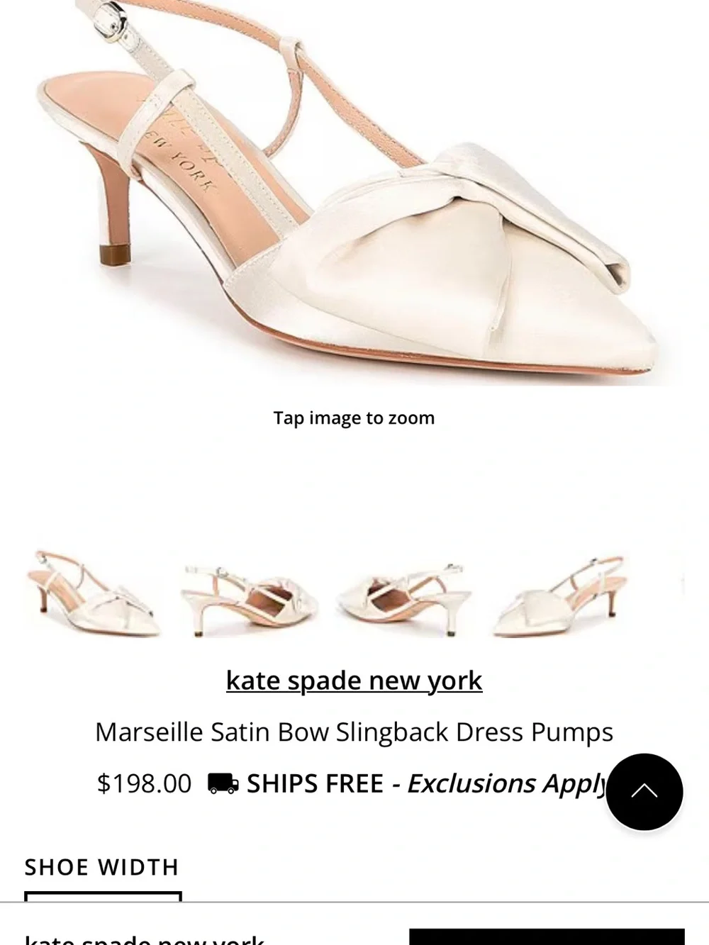 kate spade Cream Knot Slingback Heels